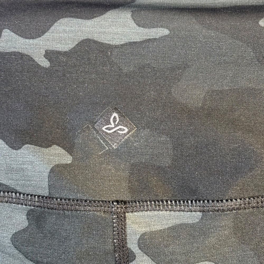 Prana‎ Womens XL Camouflage High Rise Leggings Black Charcoal 1963771 Recycled - Picture 7 of 10